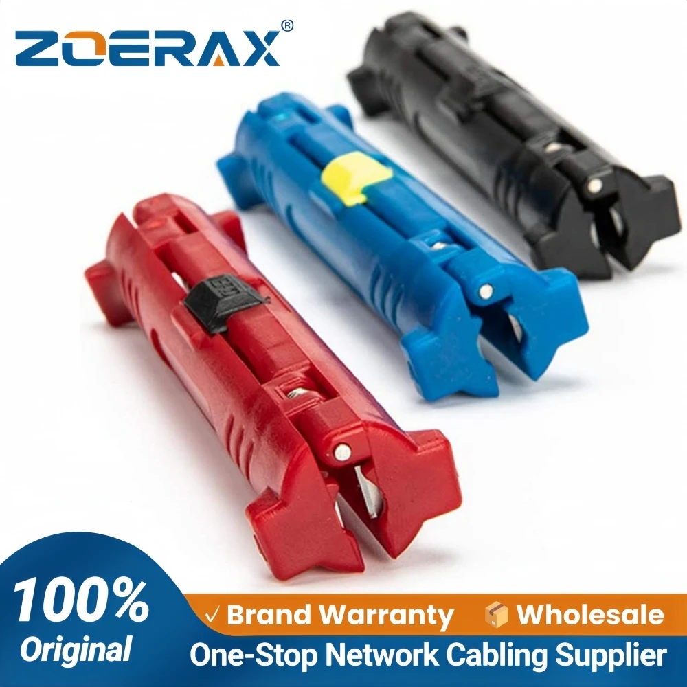 ZoeRax Kabelabisolierer-Stift, Netzwerkkabel-Werkzeug, Kabelschneider, Rotations-Koaxialkabel-Abisolier- und Schneidemaschine, Zange