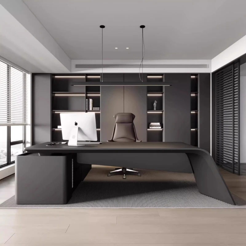 

180 200 220 240 260 280 300 320 340 Cm Black Luxury Paint Computer Desk Table Pliante Office Study Motion Room Desks Furniture