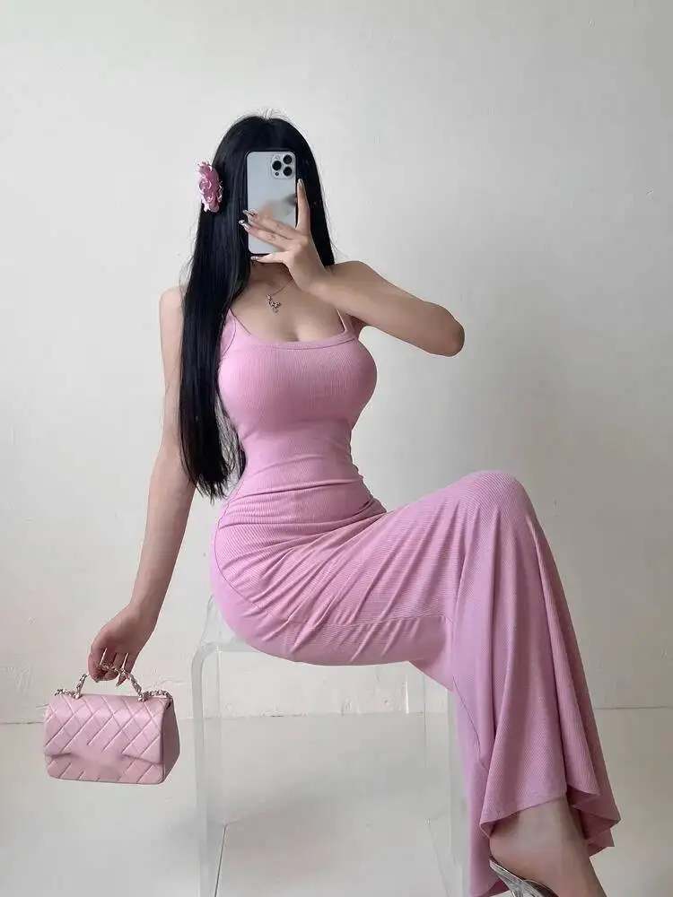 Fish Tail Dress Backless Butterfly Sexy Dress Elegant Butterfly Backless Strap Long Dress Slim Hot Sexy Korean Women Robe 2CKU