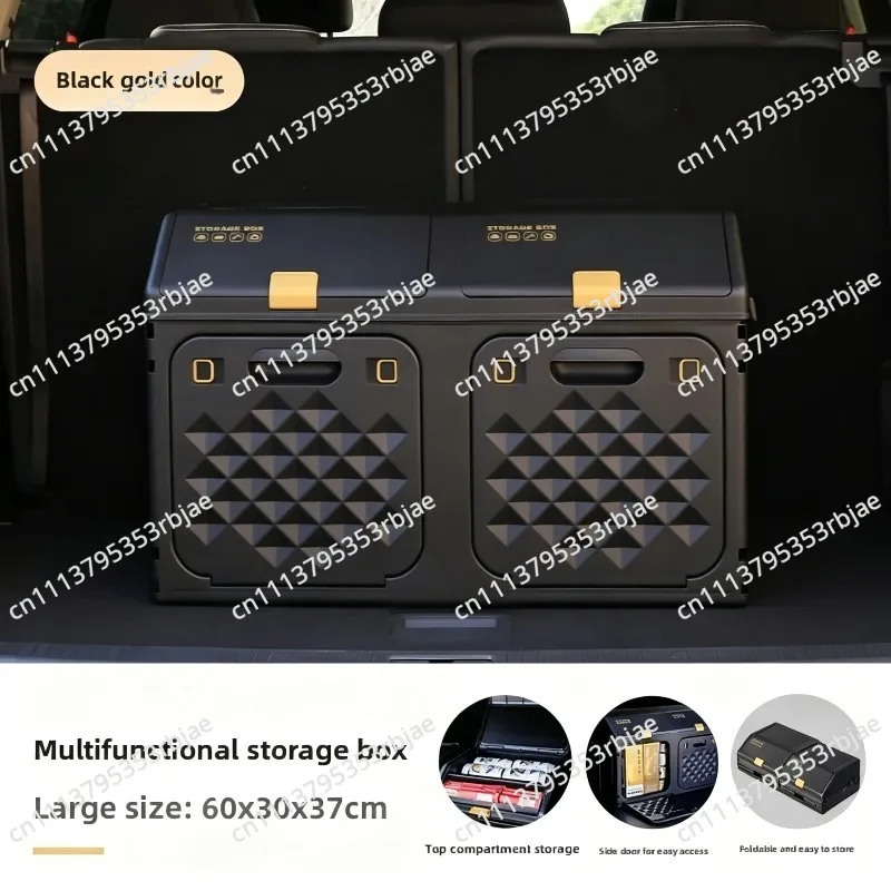 Upgraded Oblique Cover Foldable Storage Box Car Backup Outdoor Camping Natural Unprocessed Finishing Organizer