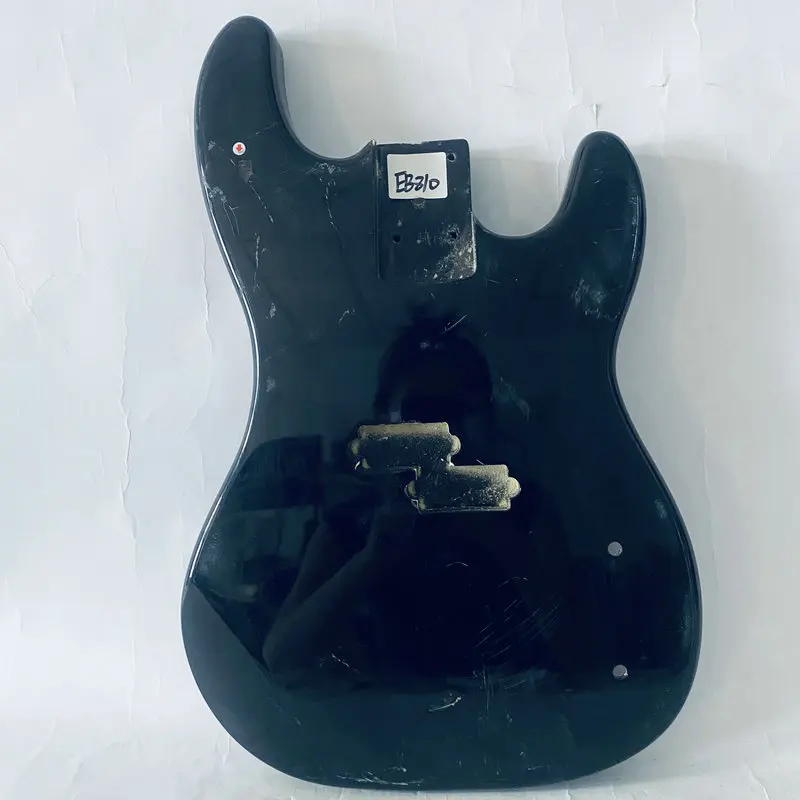 EB810 4 Strings Electric Bass Body Solid Wood for DIY Replace PB Pickups Right Hand Black Color