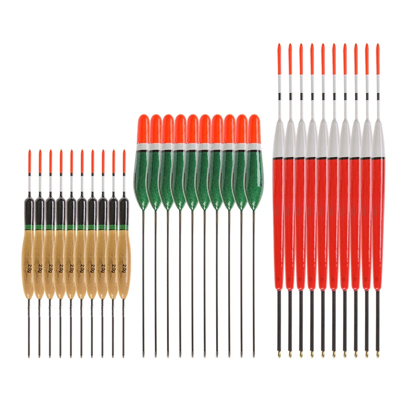 10 PCS Fishing Float Set, Lightweight Balsa Fishing Float, Sensitive Fishing Float Set, Fishing Bite Indicator.