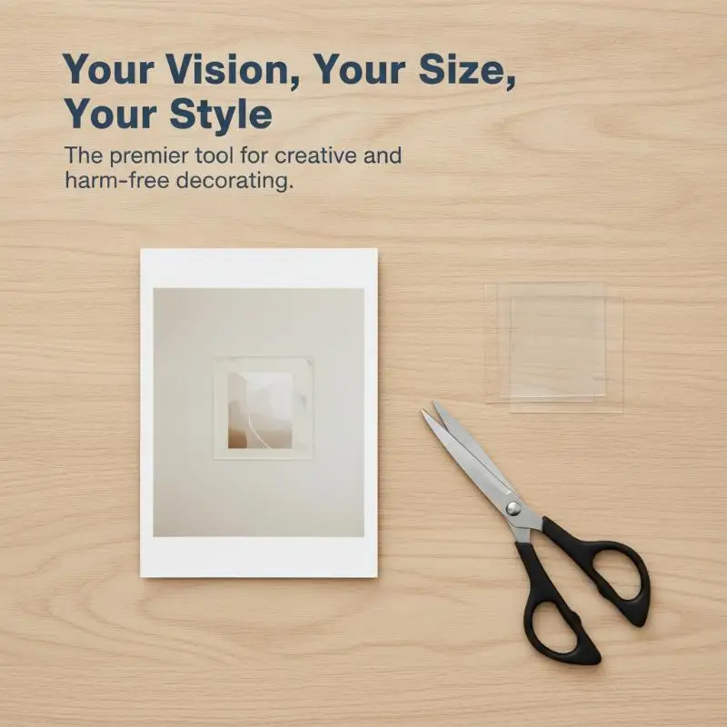 Heavy Duty Double Sided Adhesive Tape Transparent Square Strong Glue Stickers for Photo Frame Wall Mounting