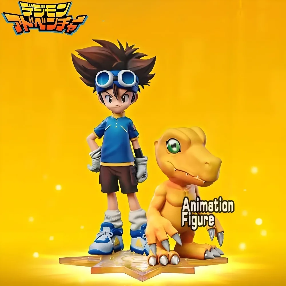 Figuras de Acción de Anime Digimon Adventure de 9-15 cm, Agumon y Yagami Taichi, Figuras de PVC de Colección, Juguetes para Regalo