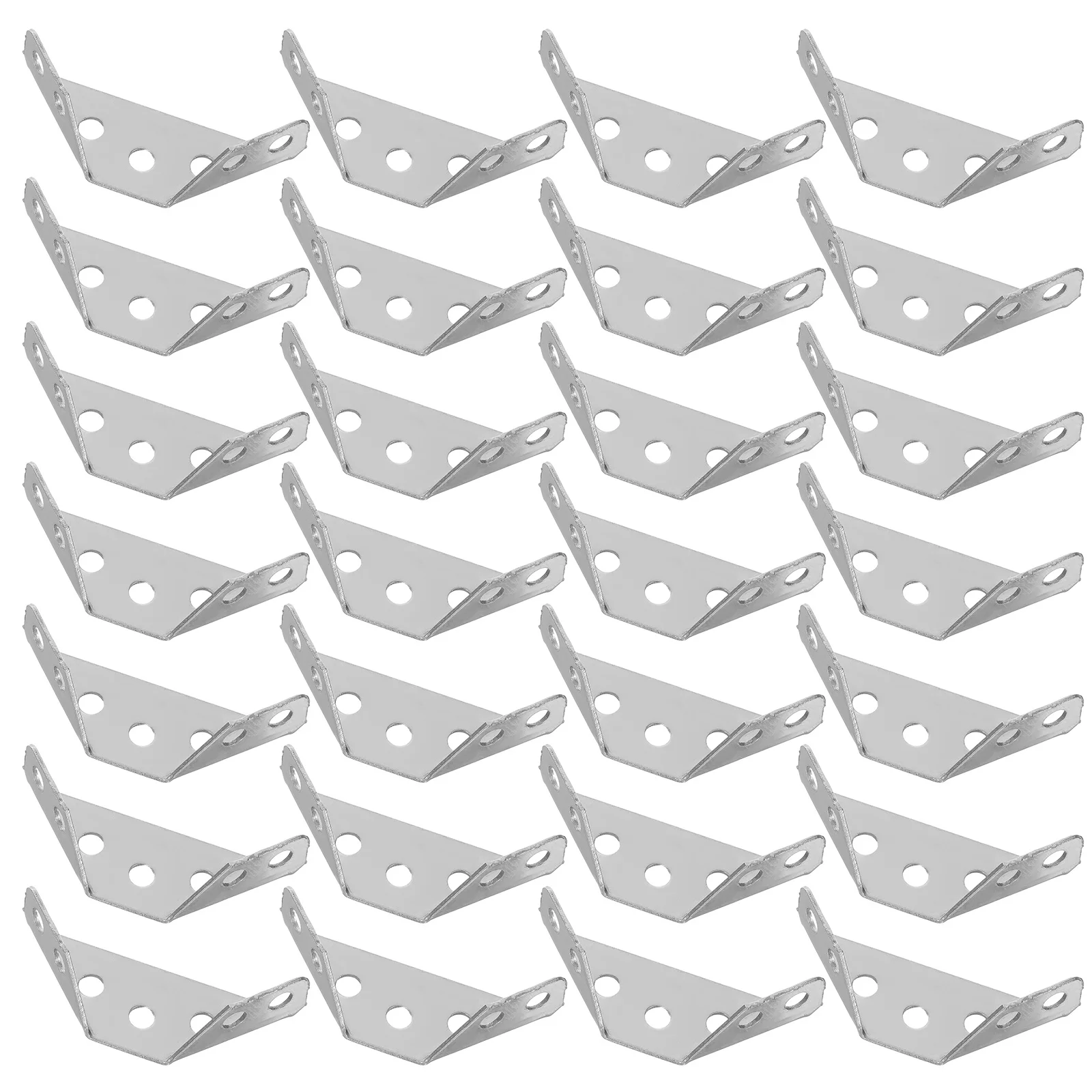 

30Pcs Heavy Duty Corner Bracket Stainless Steel 90 Degree Angle Connector for Wood Furniture Cabinet Shelf Table Leg Support