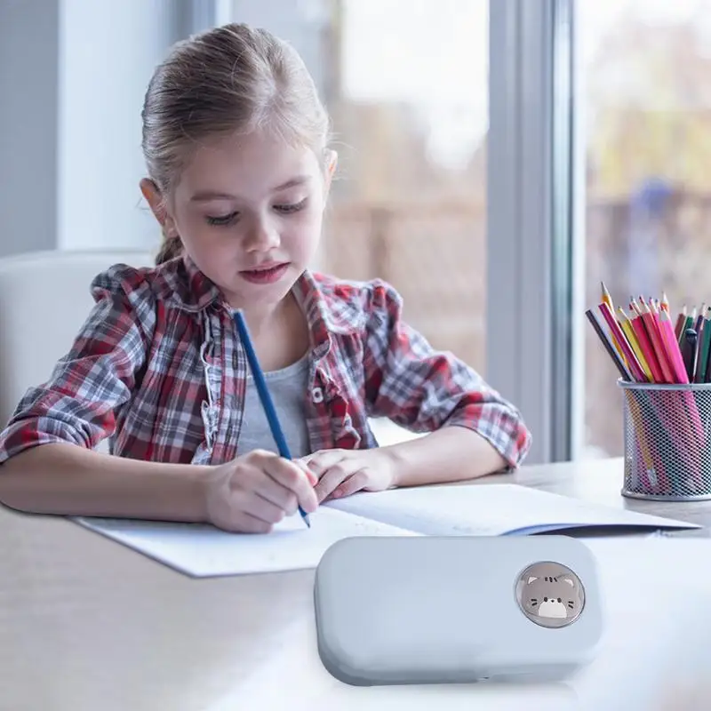 صندوق تخزين قلم رصاص موضوع كارتون كبير ، منظم قرطاسية مدرسية للعمل ، لطيف