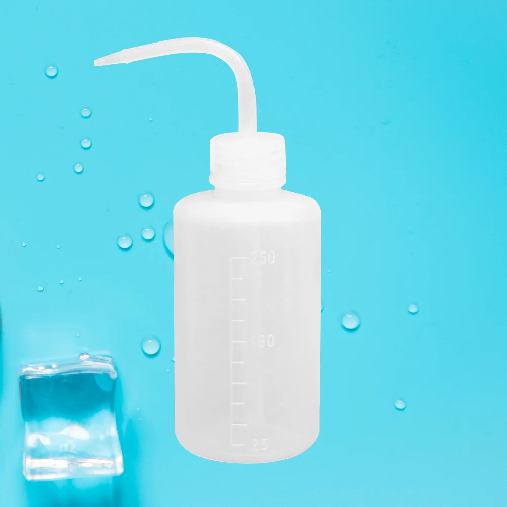 250Ml Bend Spout Squeeze Bottle Leak-Proof Plastic Wash Bottle For Laboratory Fluids Alcohol Root Watering Tool