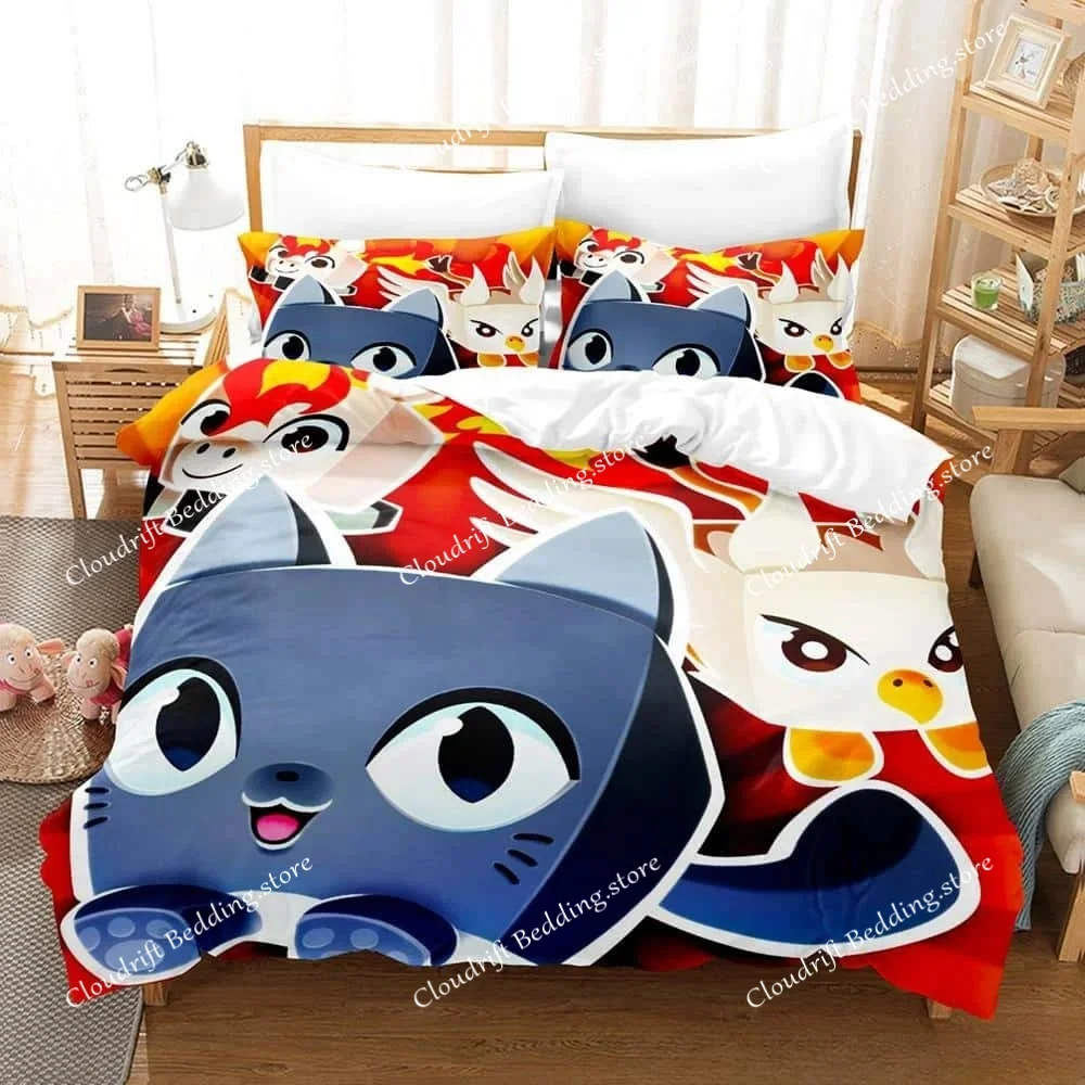 New 3D Game Pet Simulator X Bedding Set Single Twin Full Queen King Size Bed Set Adult Kid Bedroom Duvet Cover Set Home Textiles