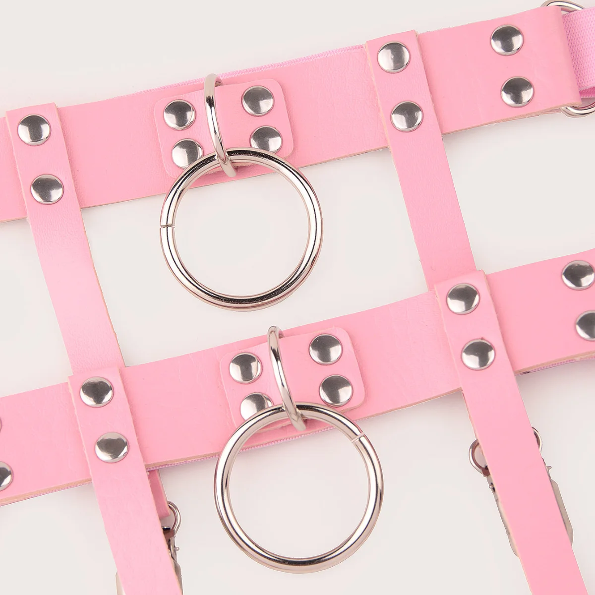 أسود فاسق فتاة طماق مربوط المضادة للانزلاق حزام جوارب جلدية كليب قابل للتعديل الفخذ العليا الجوارب للفتيات في سن المراهقة العصرية #5