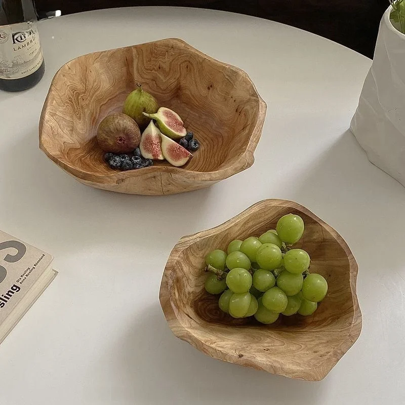 

Wabi-Sabi Sle Camphor Wood Root Carving Fruit Plate Irregular ape Serving Tray Coffee Table Wood Plate Dert Nut Tray