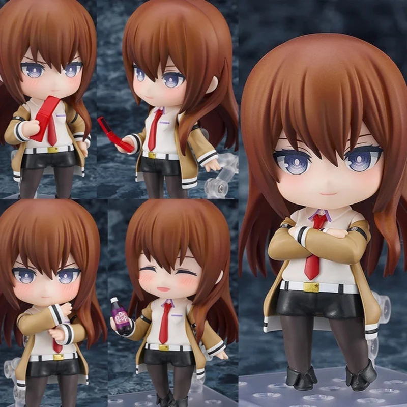 

10CM Steins Gate Kawaii Kurisu Makise Nendoroid Doll Q Version Anime Articulated Action Figure Model Kit Collectible Toys Gift