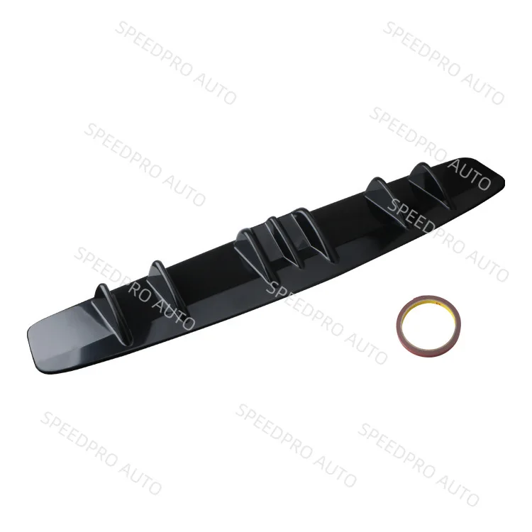 مانع صدمات خلفي للسيارة 33 بوصة لـ I-nfiniti G37 كوبيه 7 زعانف سبويلر شفة الفاصل الجسم اكسسوارات السيارات أسود #2