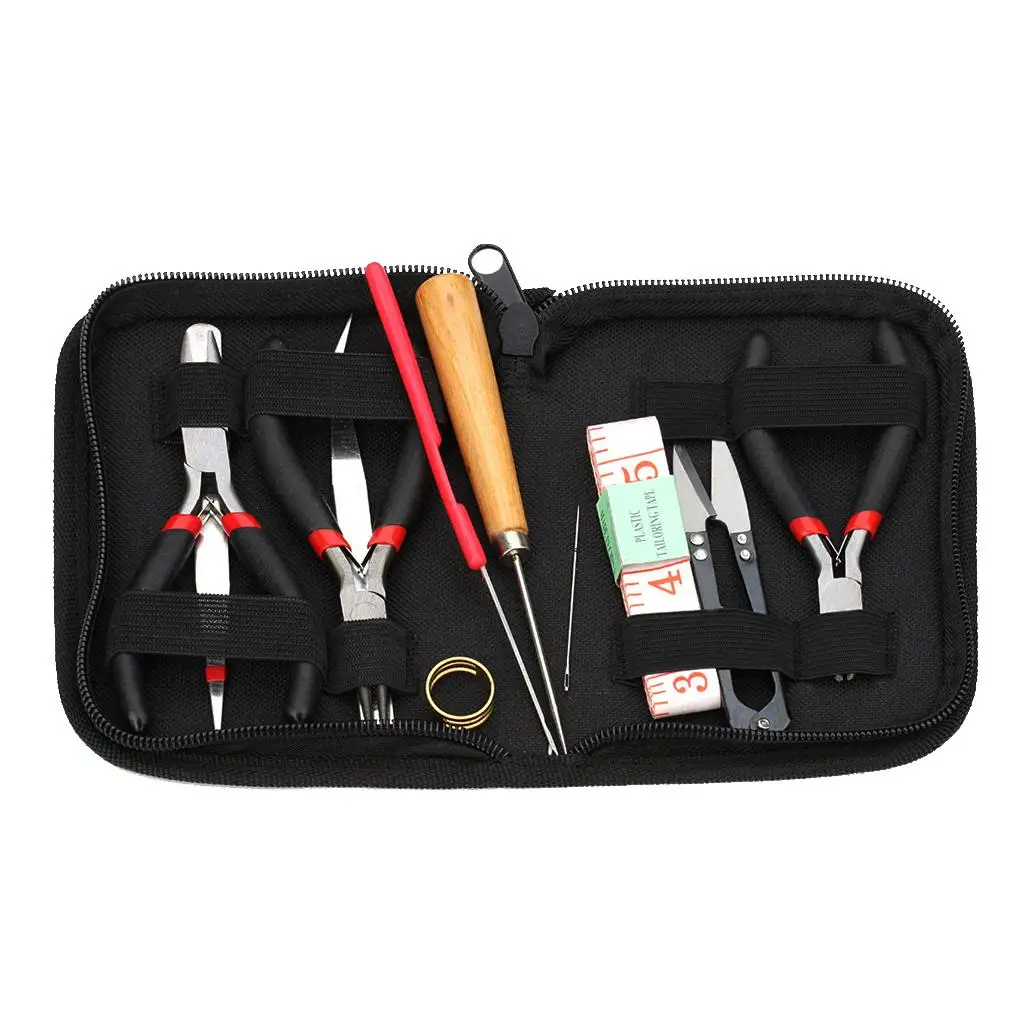 11 Set Beading Jewelry Making Set And Repair Tools Kit with Zipper Case Box, Home DIY