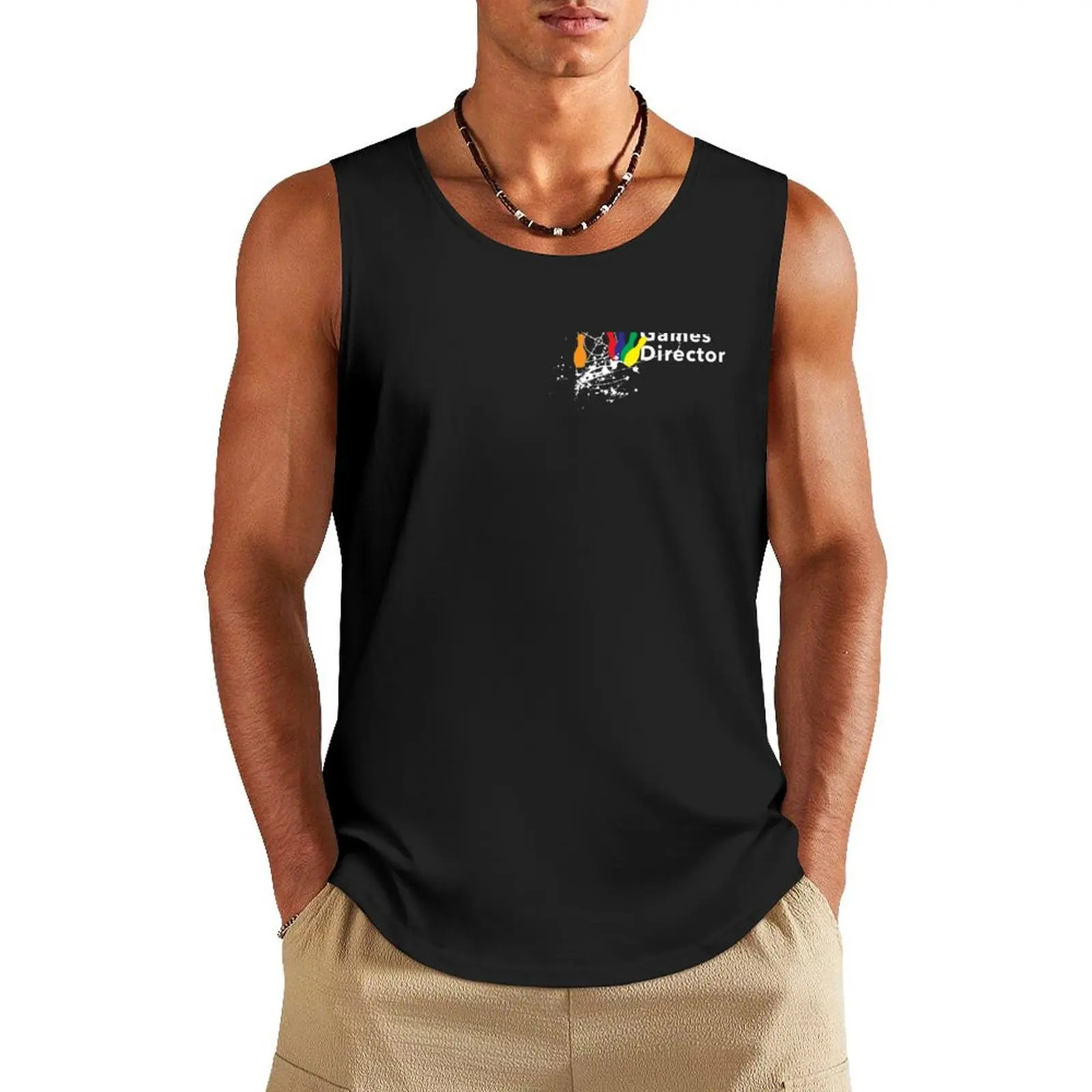 Awana Games Director Custom Logo Tank Top gym t-shirts man singlets for men Men's gym articles Gym wear