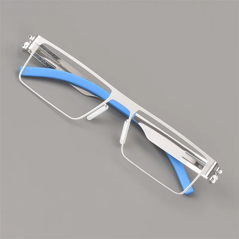 Square Screwless Glasses Frame Ultra-light Memory Thin Steel Men Business Full Frames Germany Designer Women Fashion Eyeglasses