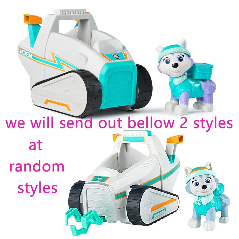 11kinds Genuine Paw Patrol Everest Ryder Rex Skye Chase Rocky Zuma Vehicle with Collectible Figure Birthday Gift Children Toy