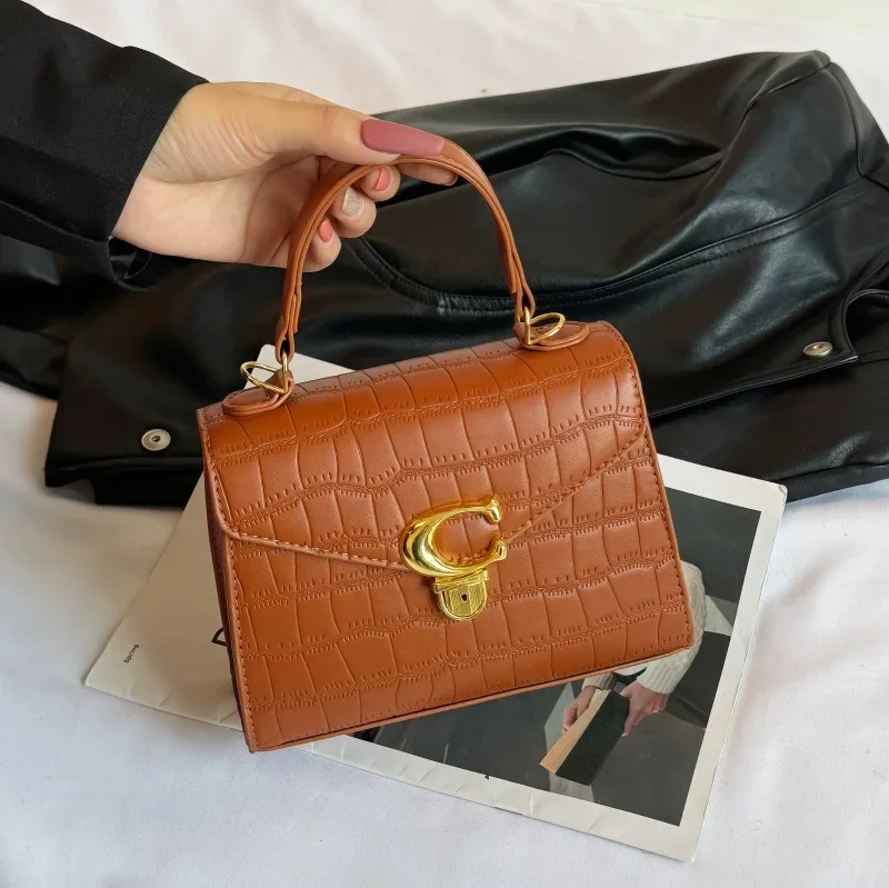 

2025 Women's High-End Bag - Stone Texture, Waterproof Canvas, Shoulder/Hand-Carry, Travelgood