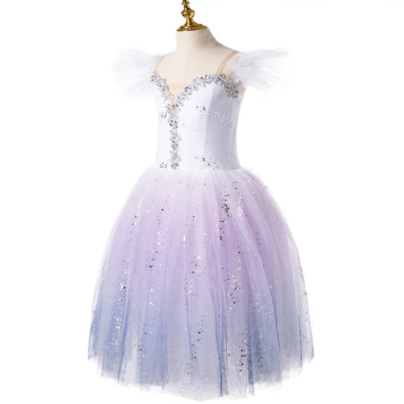 2023 Professional Romantic Tutu Long Tulle Tutus Ballet Dress Women Girls Ballerina Party Dress Children Ballet Dance Costumes