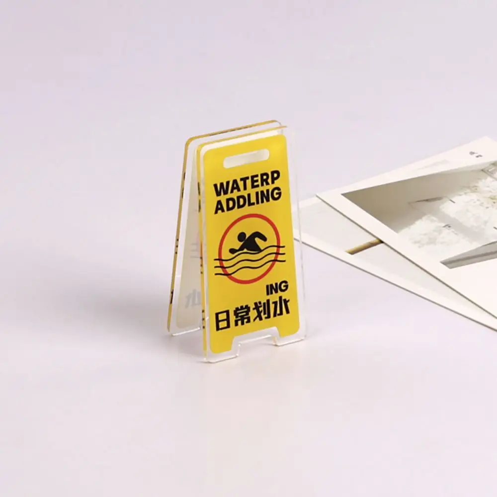 

Transparent PP Clip Warning Sign Acrylic PP Clip Acrylic Two-sided Hand Account Clip Creative Diy Sealing Clip Office Stationery
