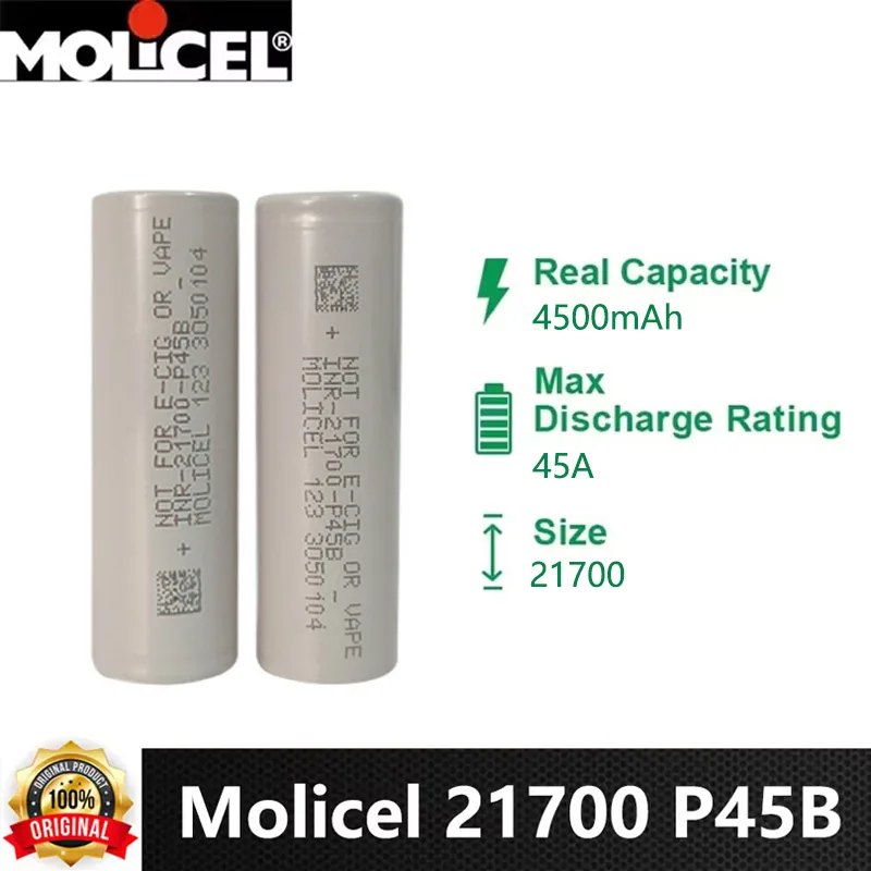 Molicel INR21700 P45B 4500 mAh Battery Review: Real Performance for High-Demand Applications