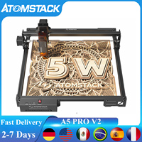 ATOMSTACK A5 Pro V2 Laser Engraving 5W CNC Laser Printer A5 PRO 40W Upgraded version 410*380mm Engraver Area For Acrylic Wood