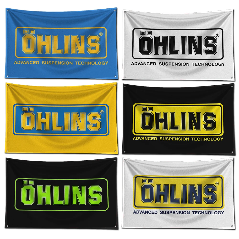 Image of 3x5 ft ohlinss Leistungs technologie Rennwagen Flagge Polyester Digitaldruck Banner für Garage Wand kunst im Freien Dekoration
