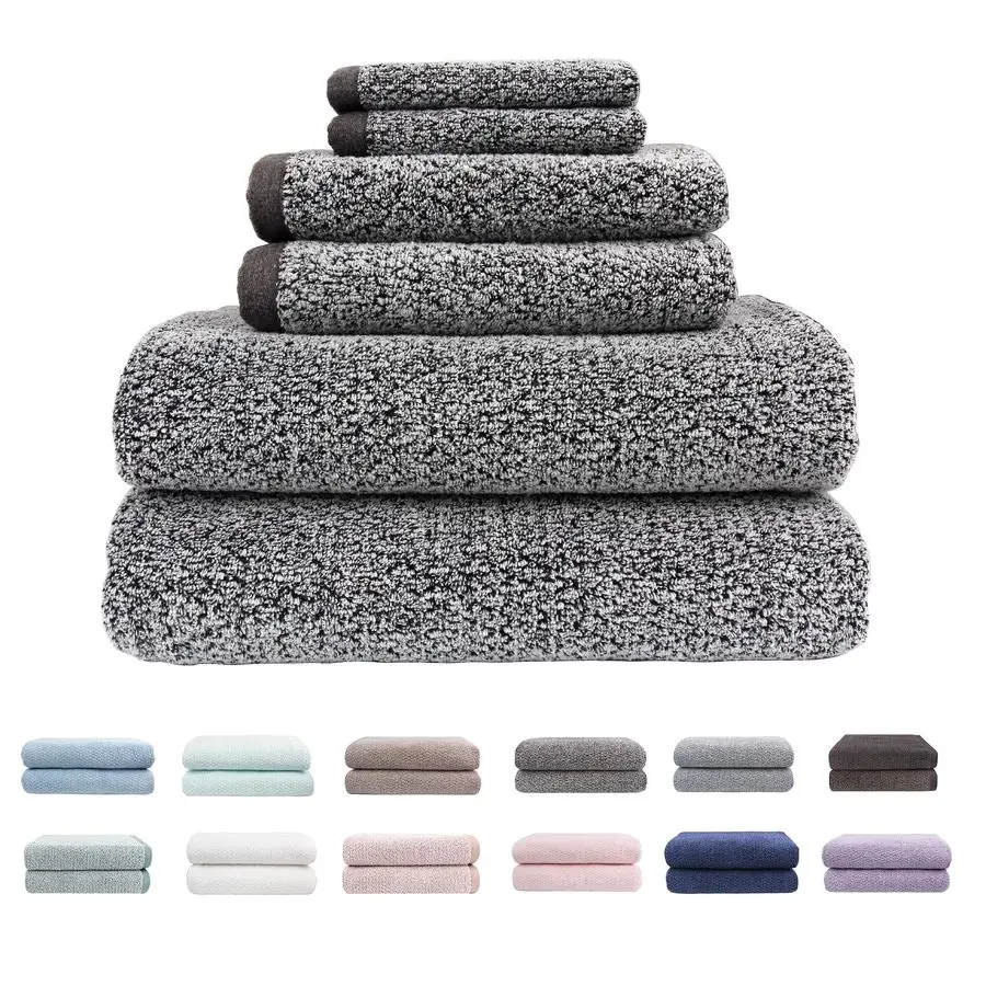 

Набор банных полотенец из 6 предметов с бриллиантовым жаккардом, роскошные супермягкие большие полотенца, высоко впитывающая ромбовидная жаккардовая быстросохнущая банная футболка