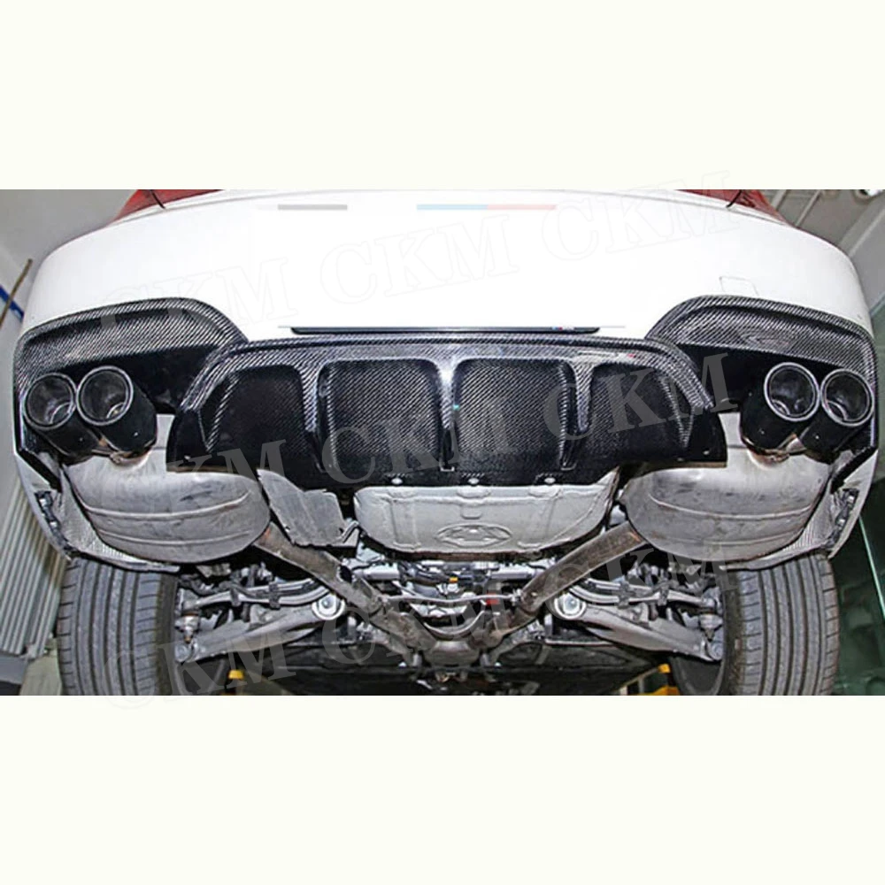 

CKMUUER for BMW 6 Series F06 F12 F13 M6 M Tech M Sport 2013-2016 Carbon Fiber Rear Bumper Diffuser Spoiler Trims