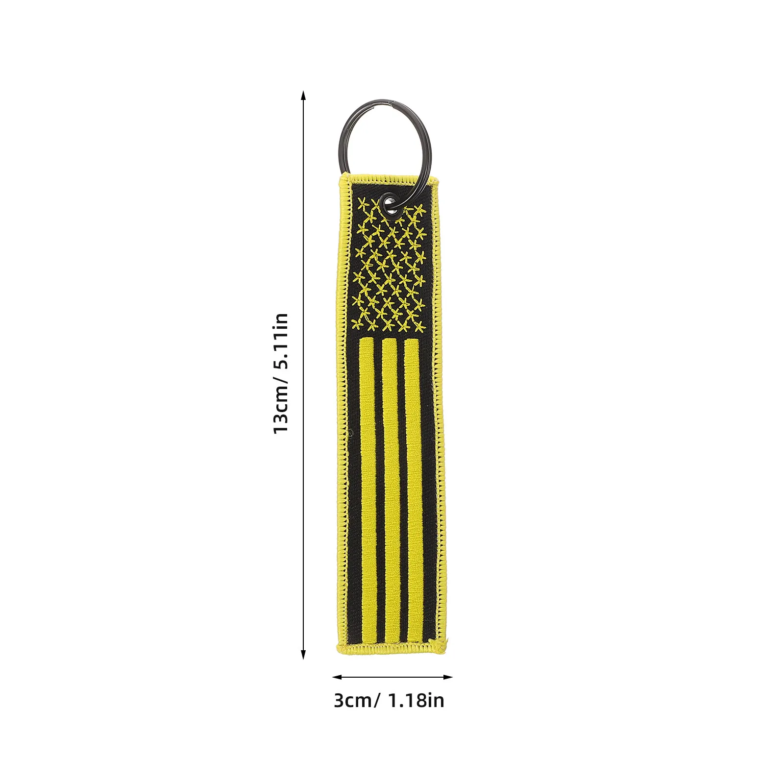 3Pcs American Flag Keychain Unique State Flag Embroidered Key Chain for Keys Bags Wallet Purse Charm Usa Keychain