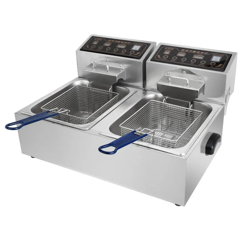 Fryer commercial electric fryer single and double cylinder large-capacity french fritters fried chicken equipment fryer timing e image 3