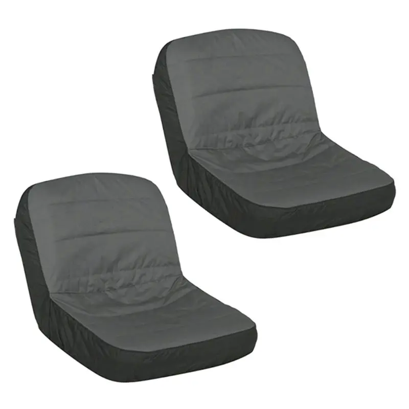 AB13-2Pack Universal Riding Lawn Mower Tractor Replacement Parts Seats Cover Padded Comfort Pad Storage Pouch Medium Black