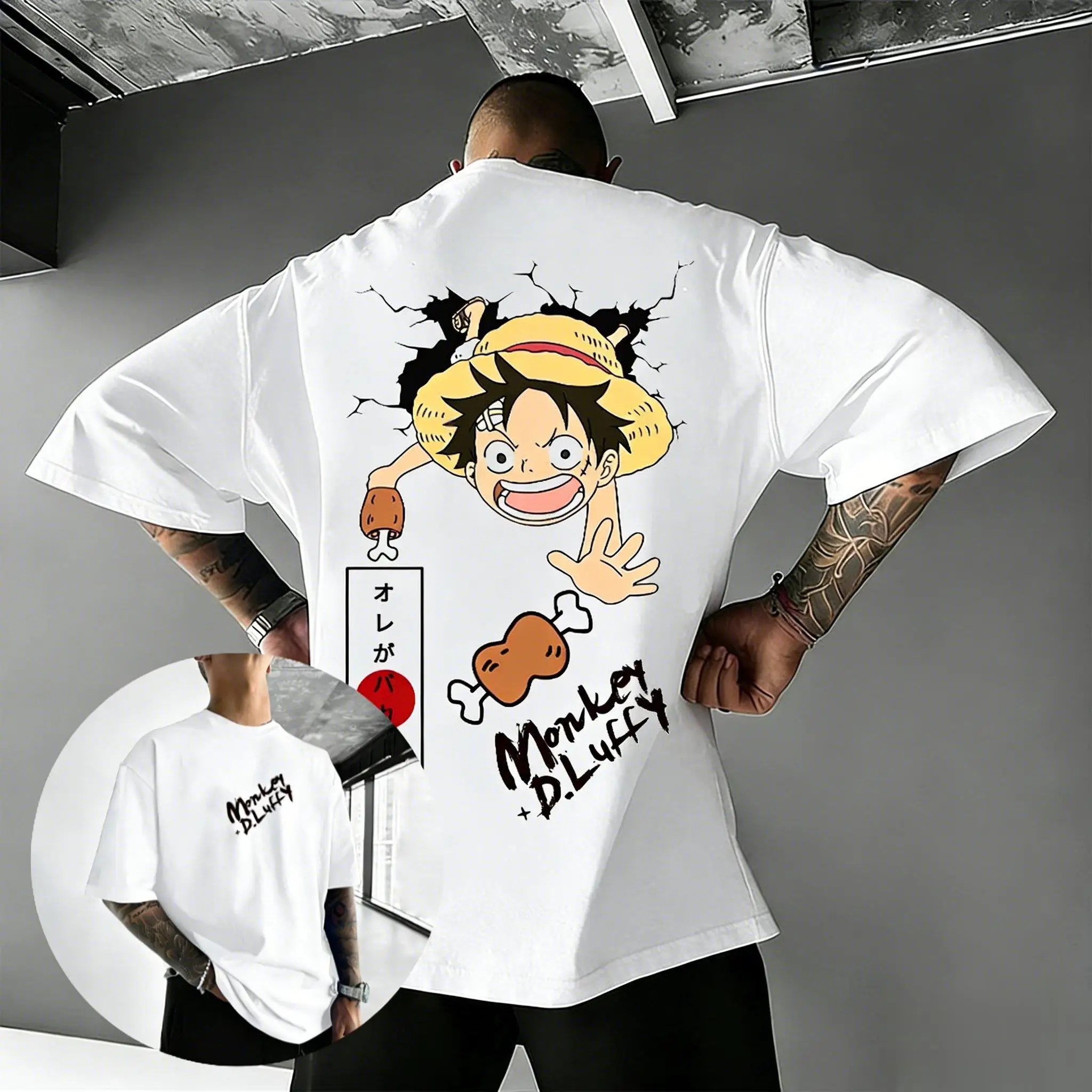 Oversized One Piece Luffy Anime Graphic T Shirt Man Women Cotton Short Sleeve Tee Streetwear 2026 Summer New Casual Y2k Clothes
