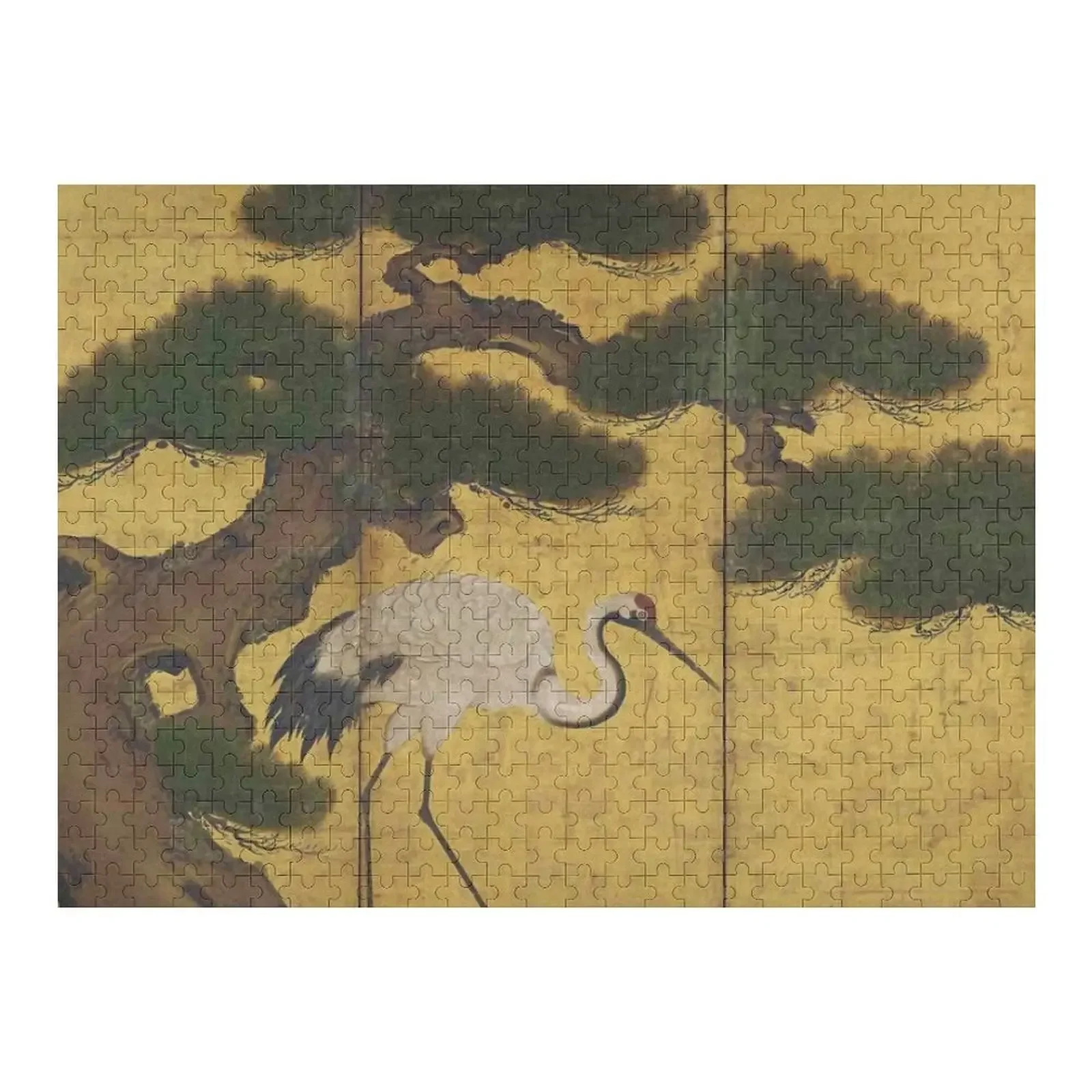 

Japanese Red Crowned Crane Edo Jidai Gold Leaf Folding Screen Jigsaw Puzzle Customized Photo Puzzle