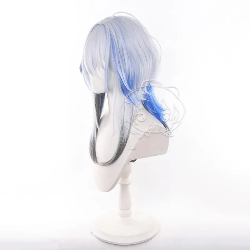 Wuthering Waves Galbrenacos Cosplay-Perücken, Cosplay-Kostüme, Kopfbedeckung, 50 cm lange, simulierende Kopfhaut, dicke, gemischte, bauschige Langhaar-Perücken – Detail 5