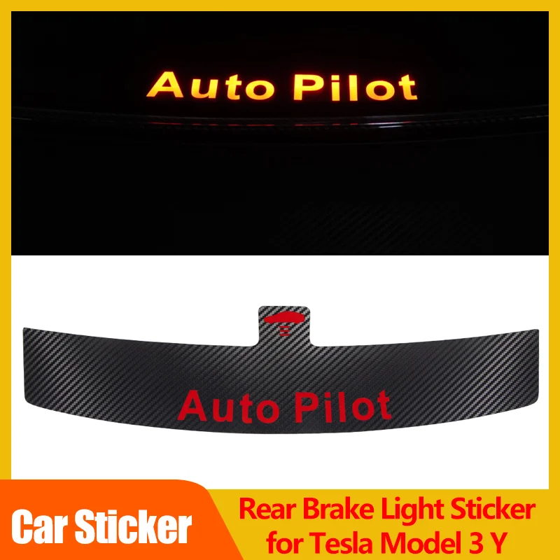 Car Rear Brake Light Sticker for Tesla Model Y 3 Highland High Mounted Light Taillight Lamp Projection Board Accessories 2024