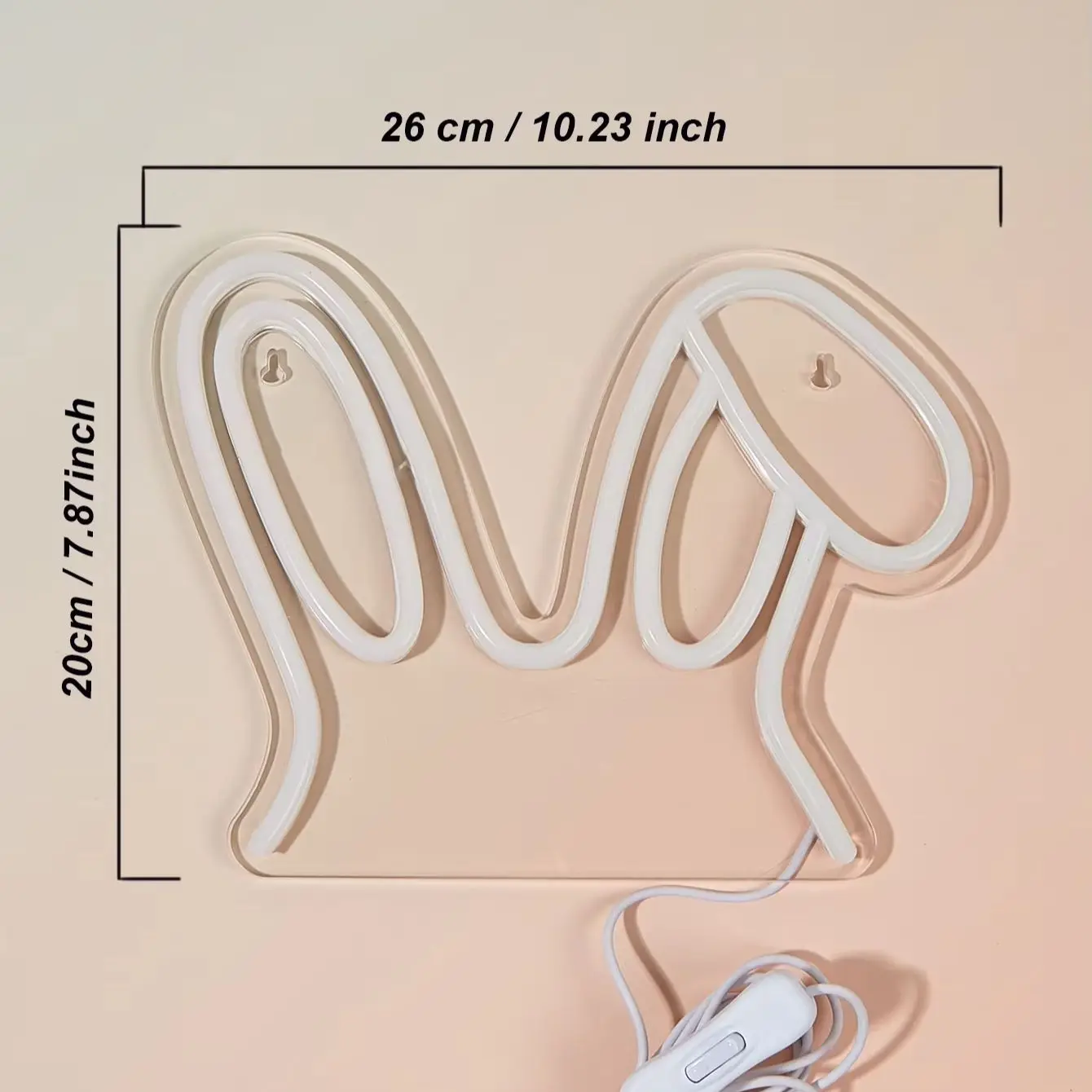 Chi-buy LED Neon rabbit ears USB Powered Neon Signs Decor Lamp Signs Birthday Gift Wall Art For Bedroom Room Bar Shop