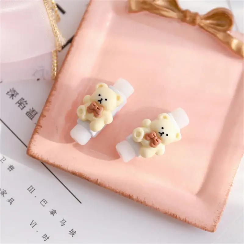 Cute Cartoon Data Charger Cable Winder Fast Charging Cable Protector Sleeve for Cell Phone Data Cord Cute Bear Rabbit Case Clip