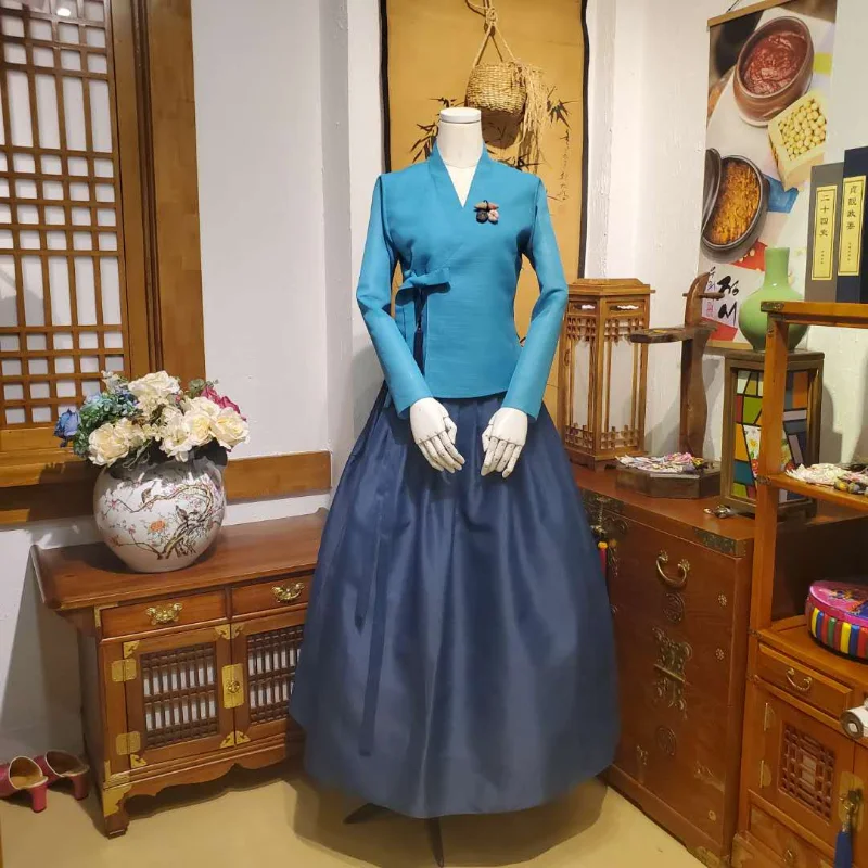 ملابس عرقية كورية أصلية أصلية ملابس يومية زي كوري تقليدي محسّن HS0383 للنساء لصيف 2020