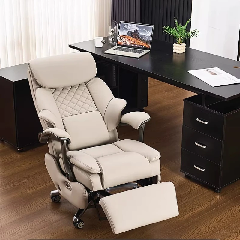 Black Headrest Office Chair Massage Floor Designer Luxury Office Chair High Single Seat Boss Chaise Bureau Furniture For Home
