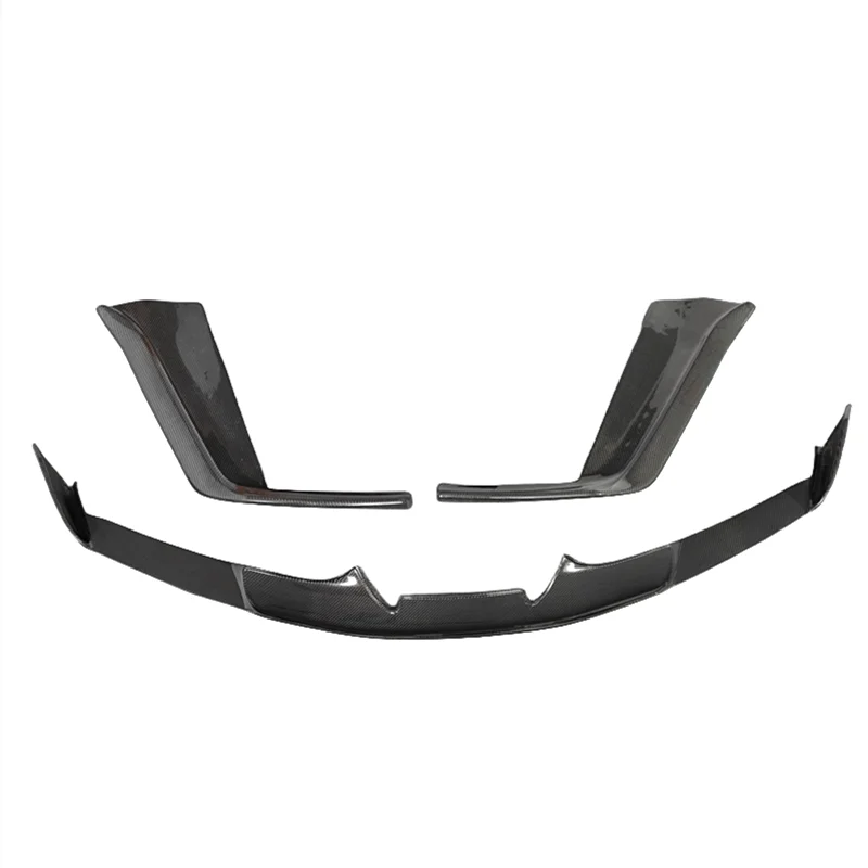 

488 Nov Style Carbon Fiber Front Bumper Lip 3 pieces Body Kit for Ferrari 488 GTB Spider front spoiler Car parts