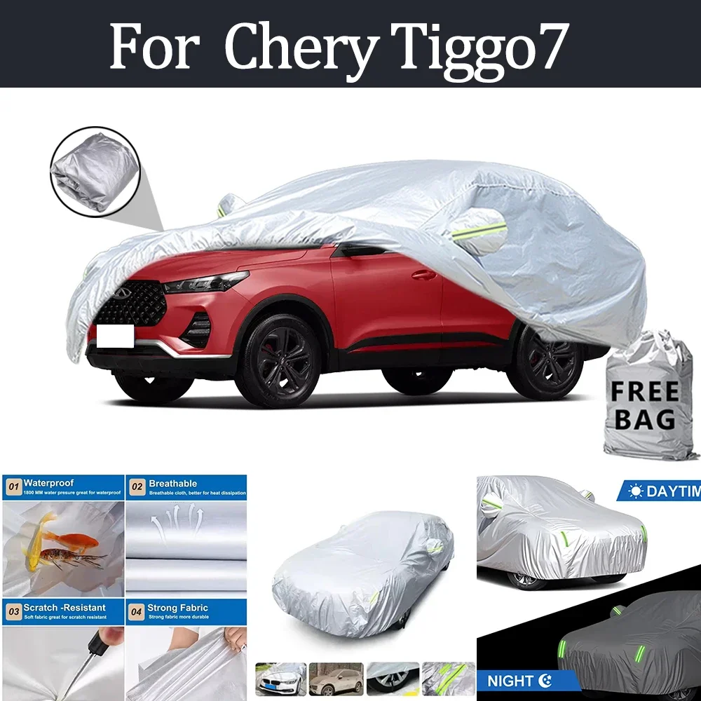 

For Chery Tiggo7 Car Cover Outdoor Protection Covers Snow Sunshade Waterproof Dustproof Exterior UV Car Accessories
