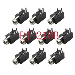 10Pcs/lot PJ-210B 4 Pin 2.5mm Stereo Audio Connector 2.5mm Female Headphone Jack Interface Socket Adapter