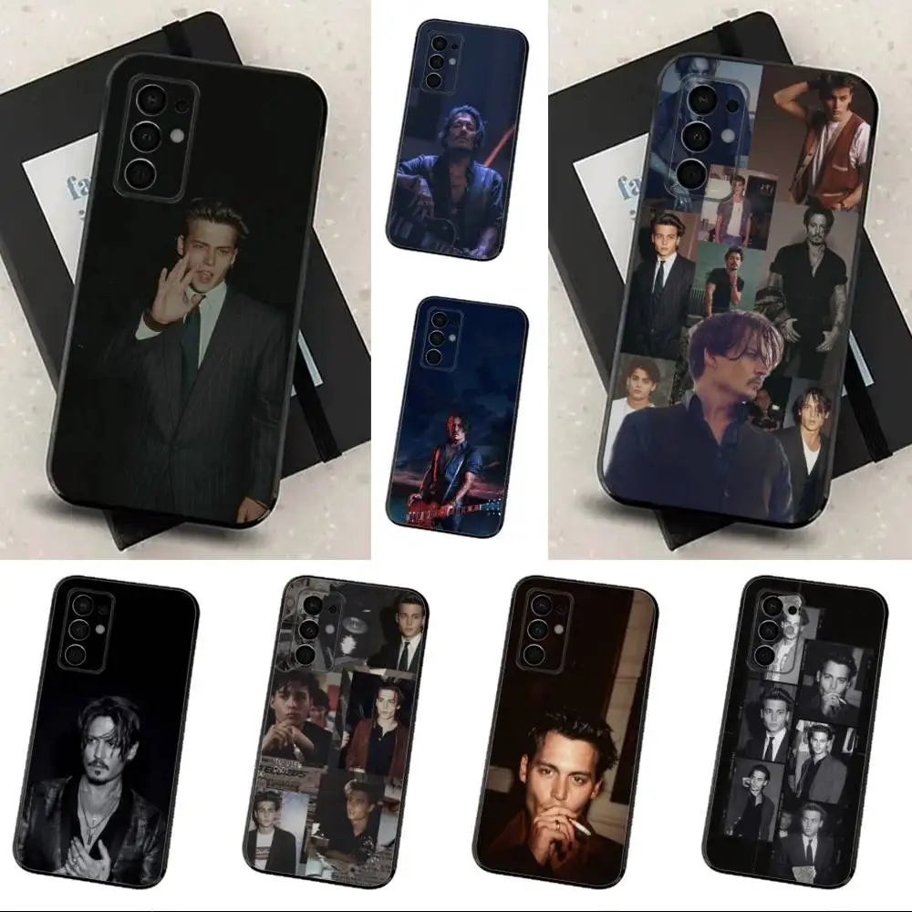 

Actor J-Johnny D-Depp Phone Case For Samsung Galaxy A73,91,80,72,51,53,52,71,22,5G,Note,J7,8,9 Soft Black Cover