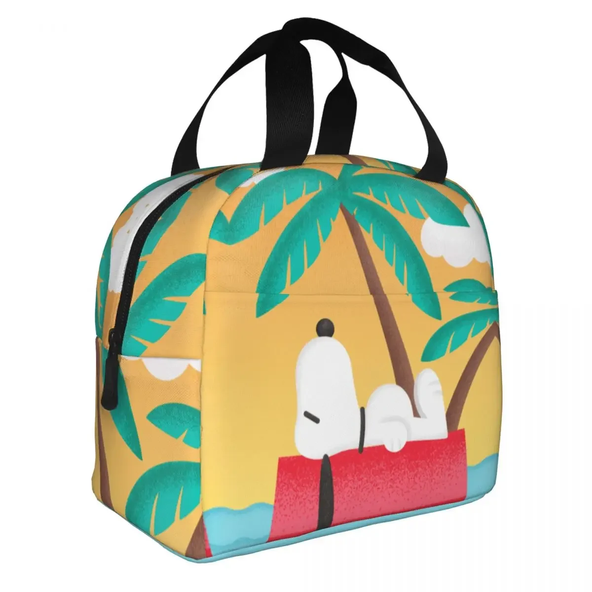 Snoopy Tropical Deco Dreams Insulated Lunch Bag Thermal Bag Reusable High Capacity Lunch Box Tote for Men Women Work Travel