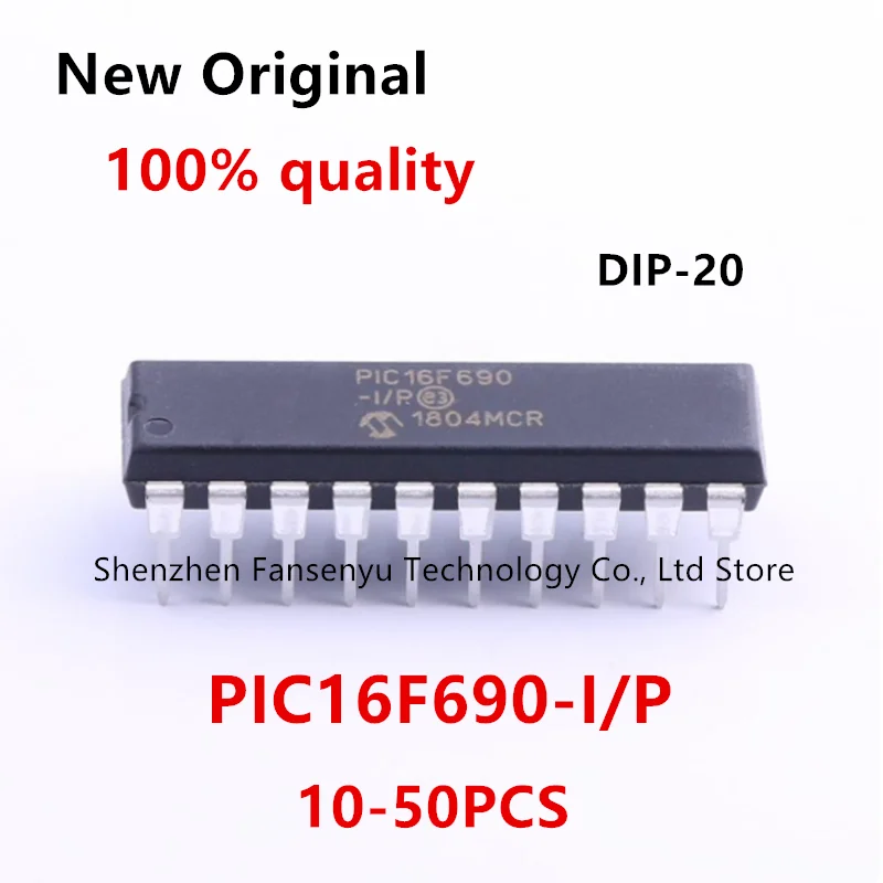

(10-50piece)100% New PIC16F690-I/P PIC16F690 I/P PIC16F690 -I/P DIP-20 Chipset.
