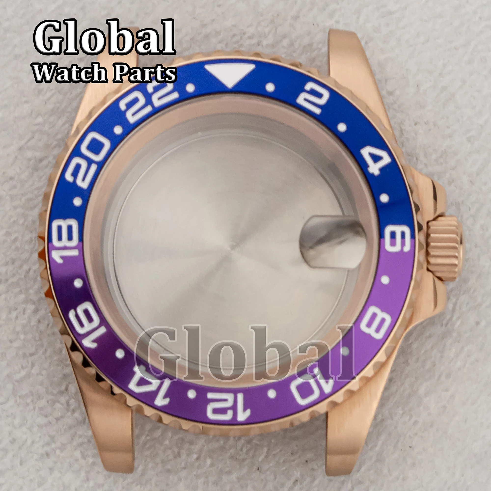 Корпус часов из розового золота 40 мм для SUB GMT Fit NH35, автоматический механизм, корпус из нержавеющей стали, сапфировое стекло, запасные части для часов
