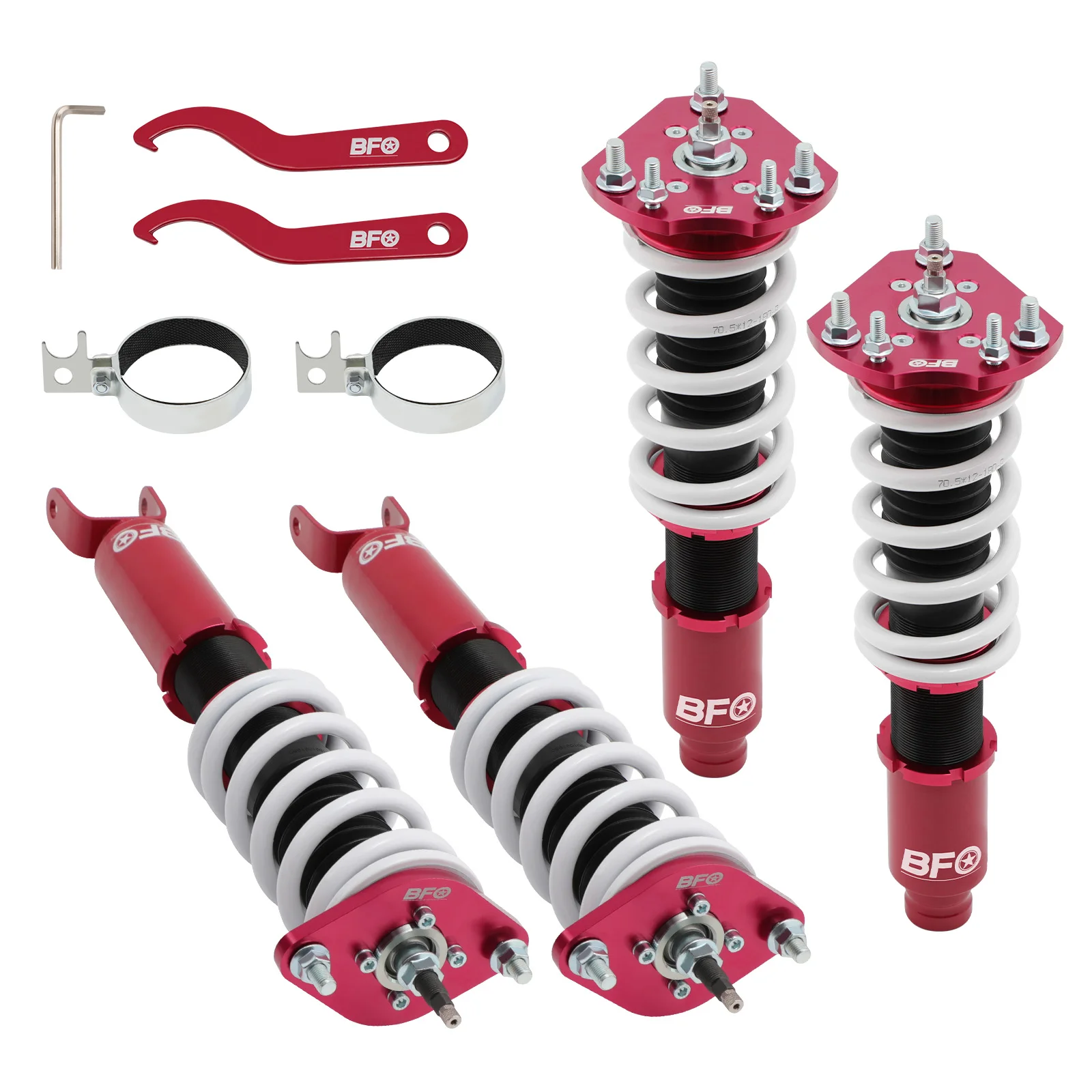 

Front Rear 24 Ways Adjustable Damper Coilovers Twin Tube For Honda Prelude BB1 1992-1996 Coilover Kit