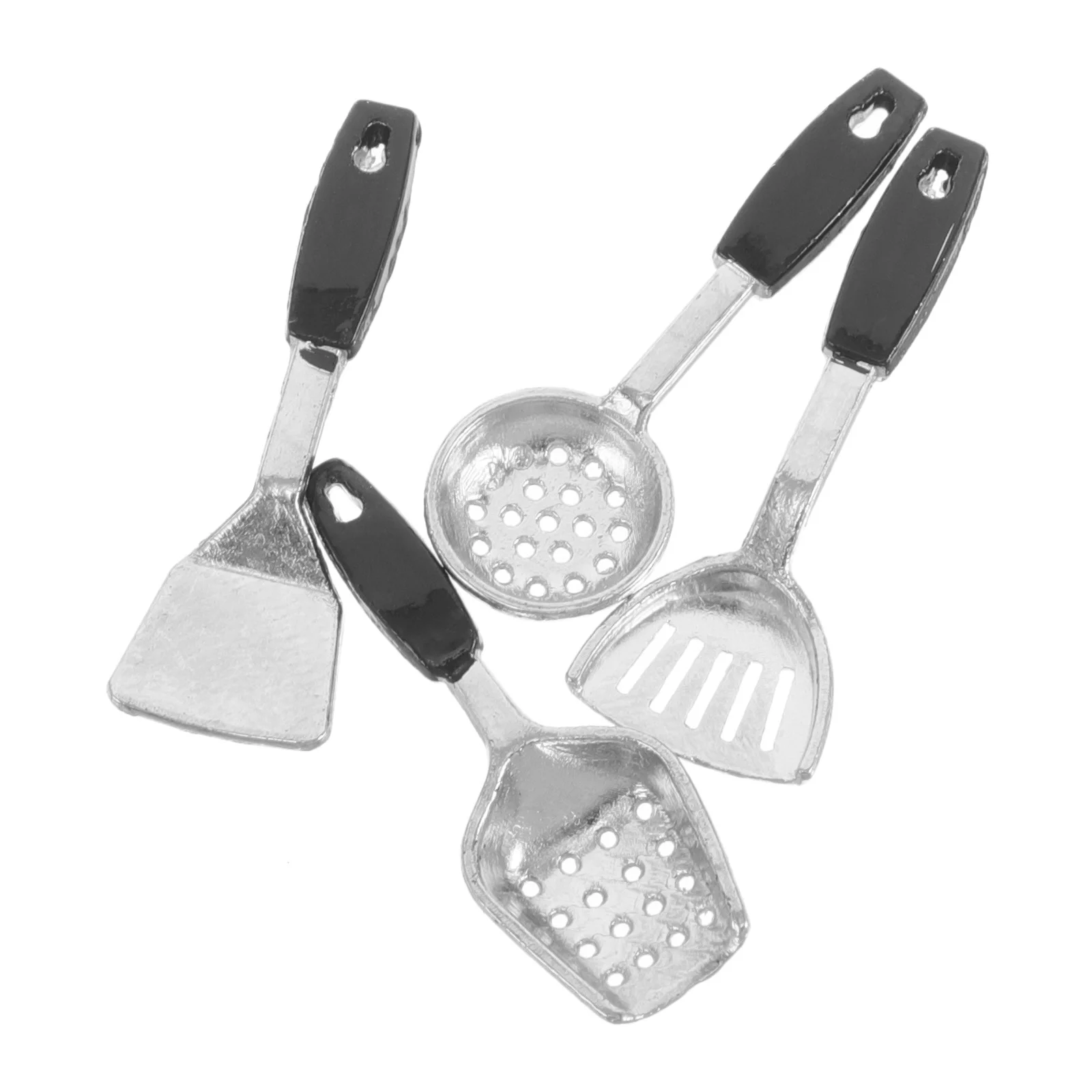 

1Set Miniature Kitchen Utensils Realistic Design Safe Smooth Tiny Spoons Powder Mini Furniture Ornament Dollhouse Accessories