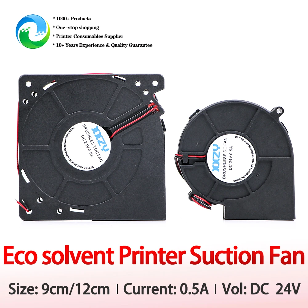 Ventilador de succión de Plotter de impresora ecosolvente DC 24V 0.5A para ventilador de vacío Epson Wit-color Smart 382