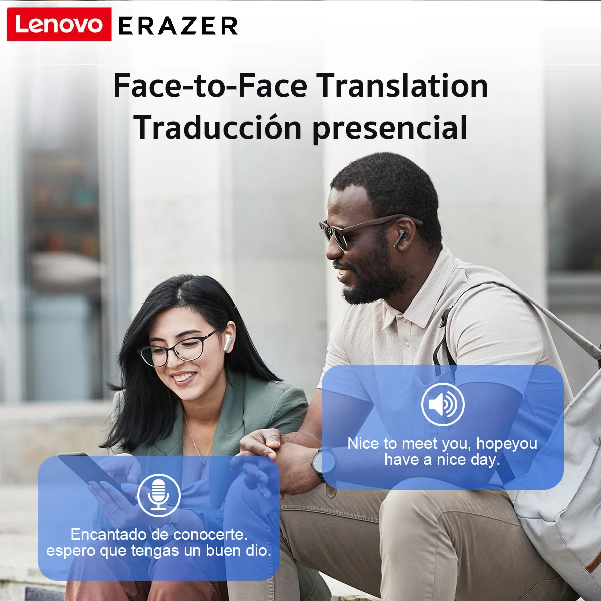 [AI Translator Earphones] Erazer XT92pro Bluetooth Earphones Real-time Translate Earbuds Wireless Headphones For Travel Talking
